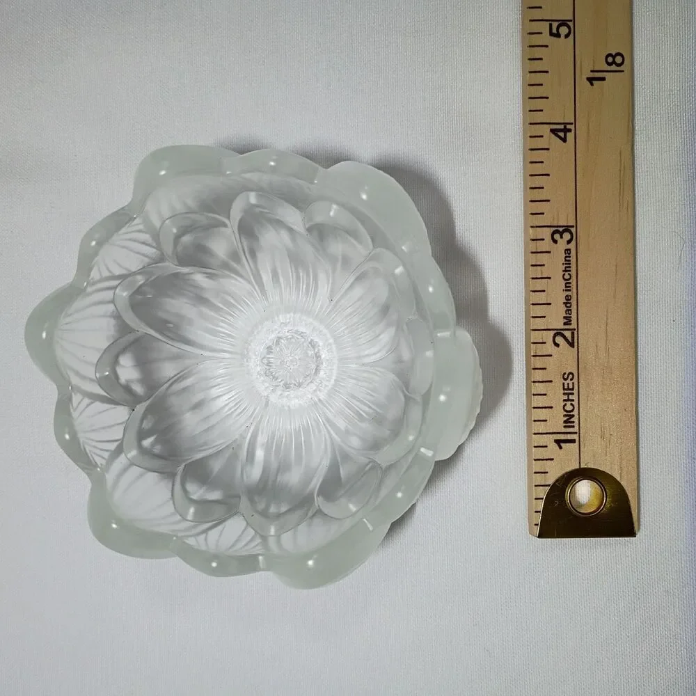 VTG Fenton Lotus Flower Art Glass Bowl – Candle Holder Trinket Bowl Decor